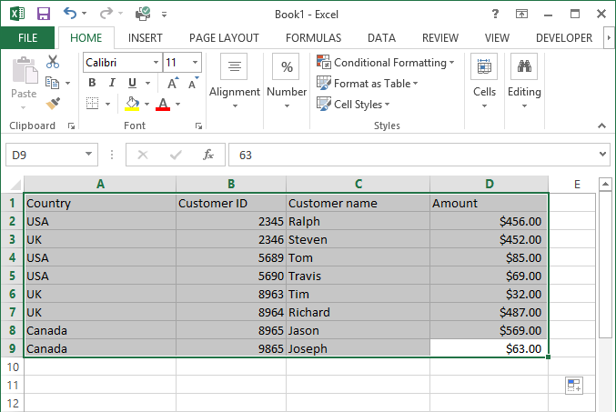 how to create tables in excel 2013